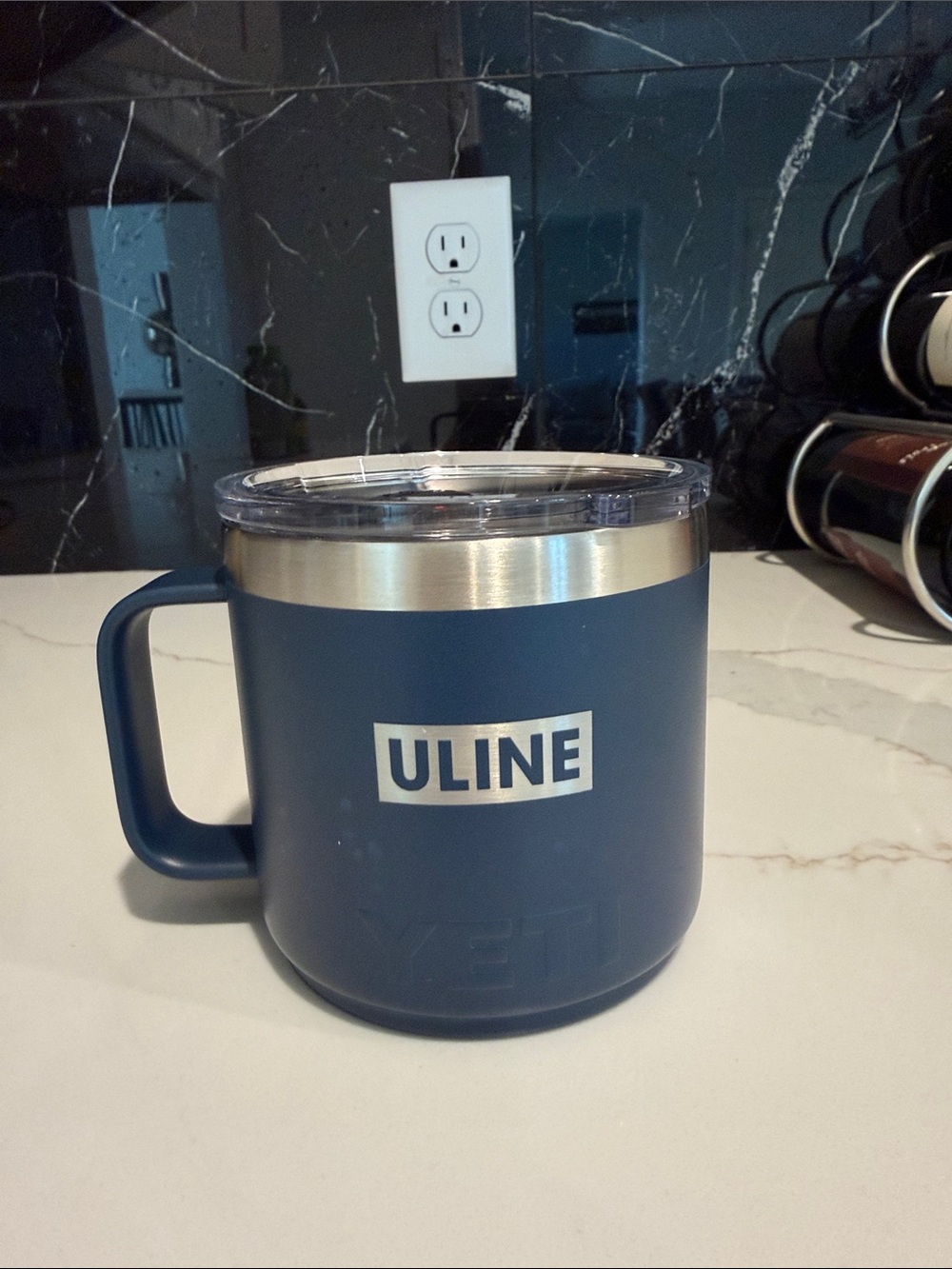 Yeti Navy Blue Insulated Travel Mug with Handle